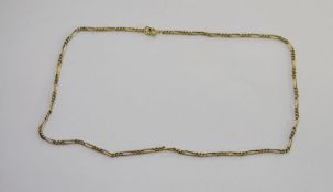9ct gold curb and rectangular link chain, 6.6g approx.Condition ReportApprox 49.5cm long