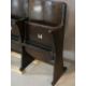 A row of seven vintage theatre seats with laminated plywood backs and seats and painted seat - Image 3 of 5