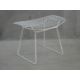 After Harry Bertoia, ottoman stool, wire mesh and white metal. H.46 L.60 W.43cm - Image 1 of 2