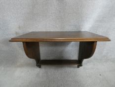 A 19th century mahogany wall bracket. H.44 W.60 D.34cm