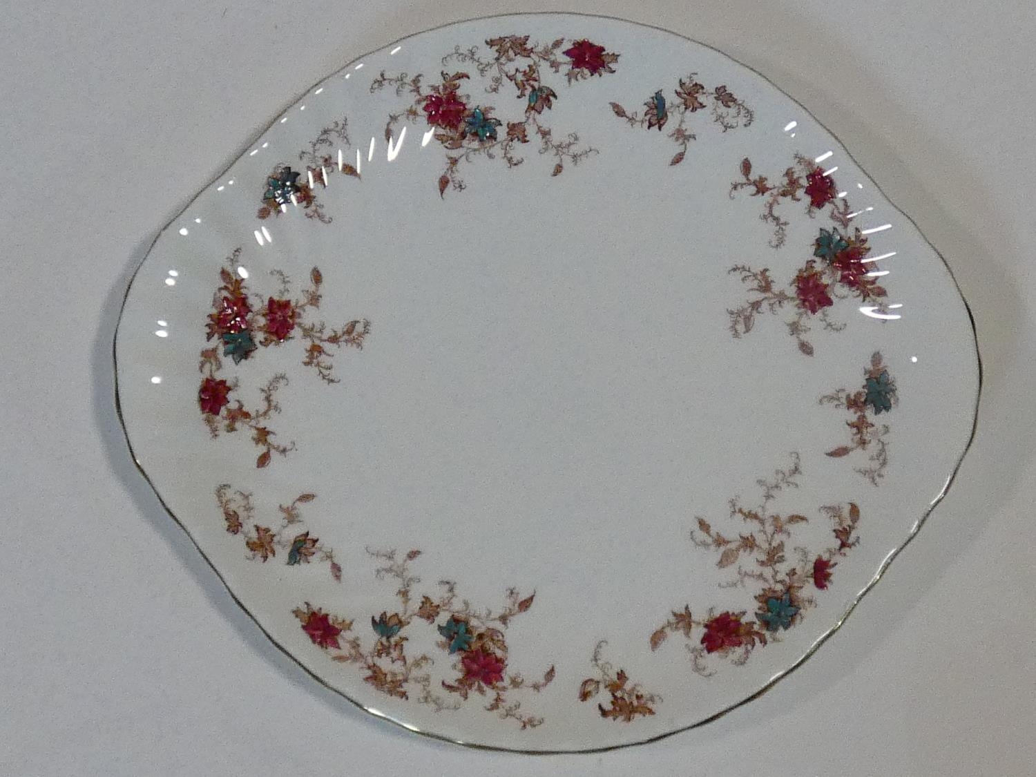 A Mintons Ancestral pattern hand painted porcelain part dinner service, five dinner plates, side - Image 7 of 27