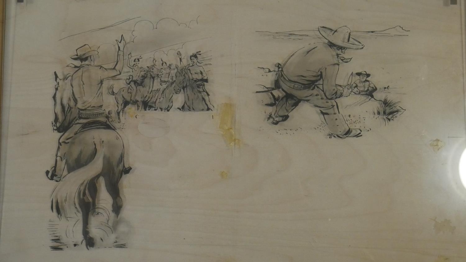 A boxed collection of layout sheets for two different vintage children's books. Some black and white - Image 4 of 8