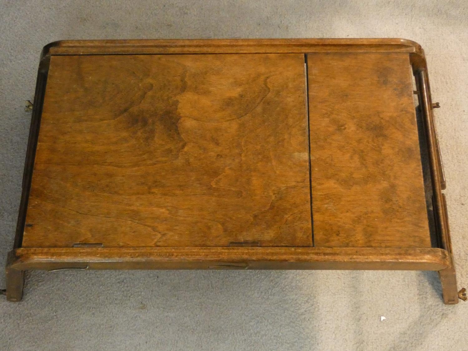 A mid century vintage laminated plywood occasional table with label marked; The 'Five Way' - Image 2 of 5