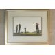 Robert Littleford (B.1945), a framed and glazed waterolour, four golfers on the tee, signed. H.54 - Image 2 of 3