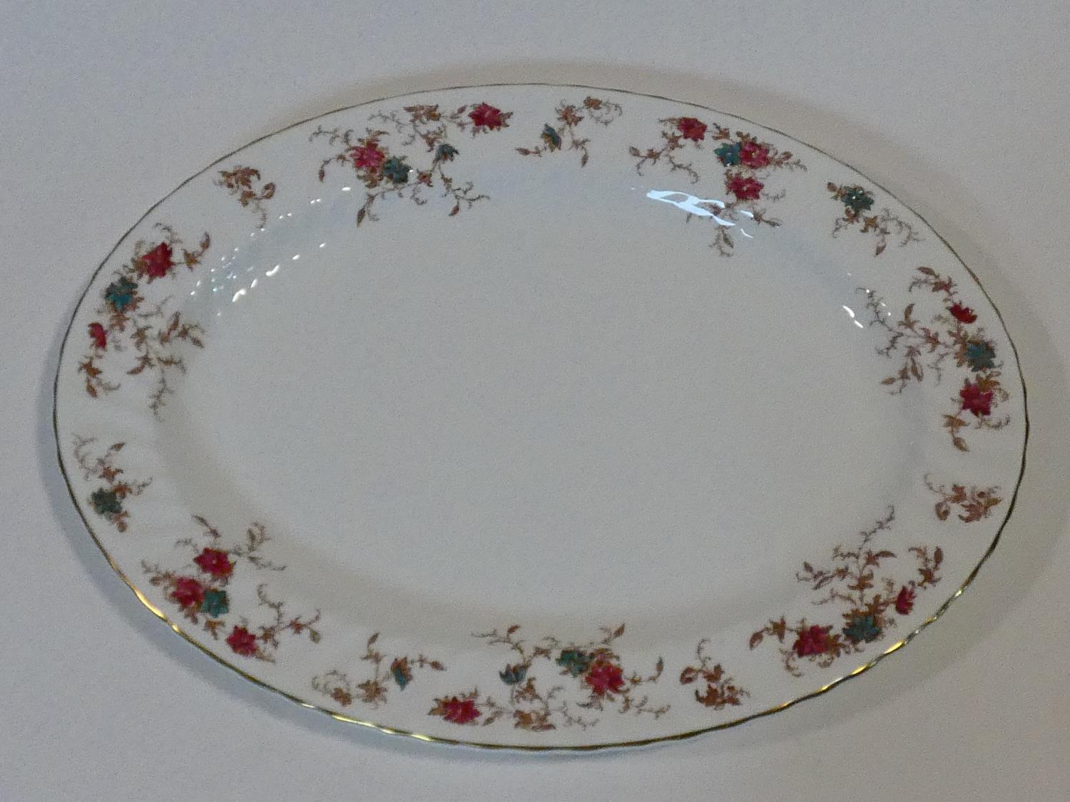 A Mintons Ancestral pattern hand painted porcelain part dinner service, five dinner plates, side - Image 2 of 27