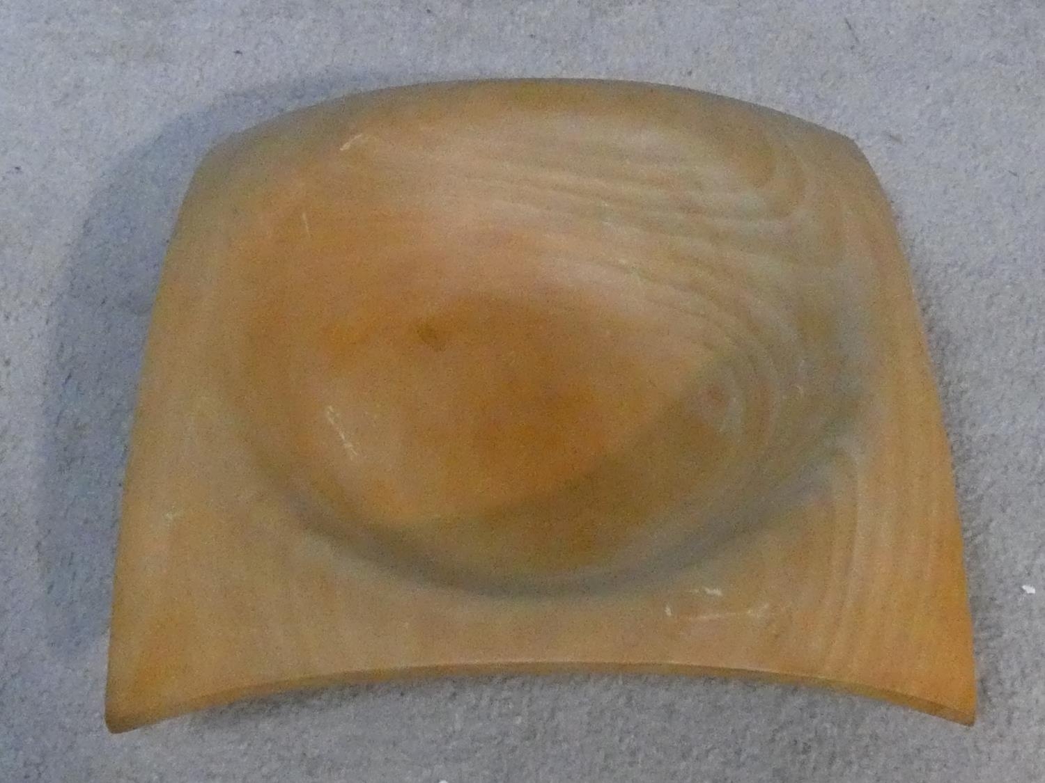 A miscellaneous collection of six items to inlclude a glass comport, turned bowl and various - Image 11 of 17