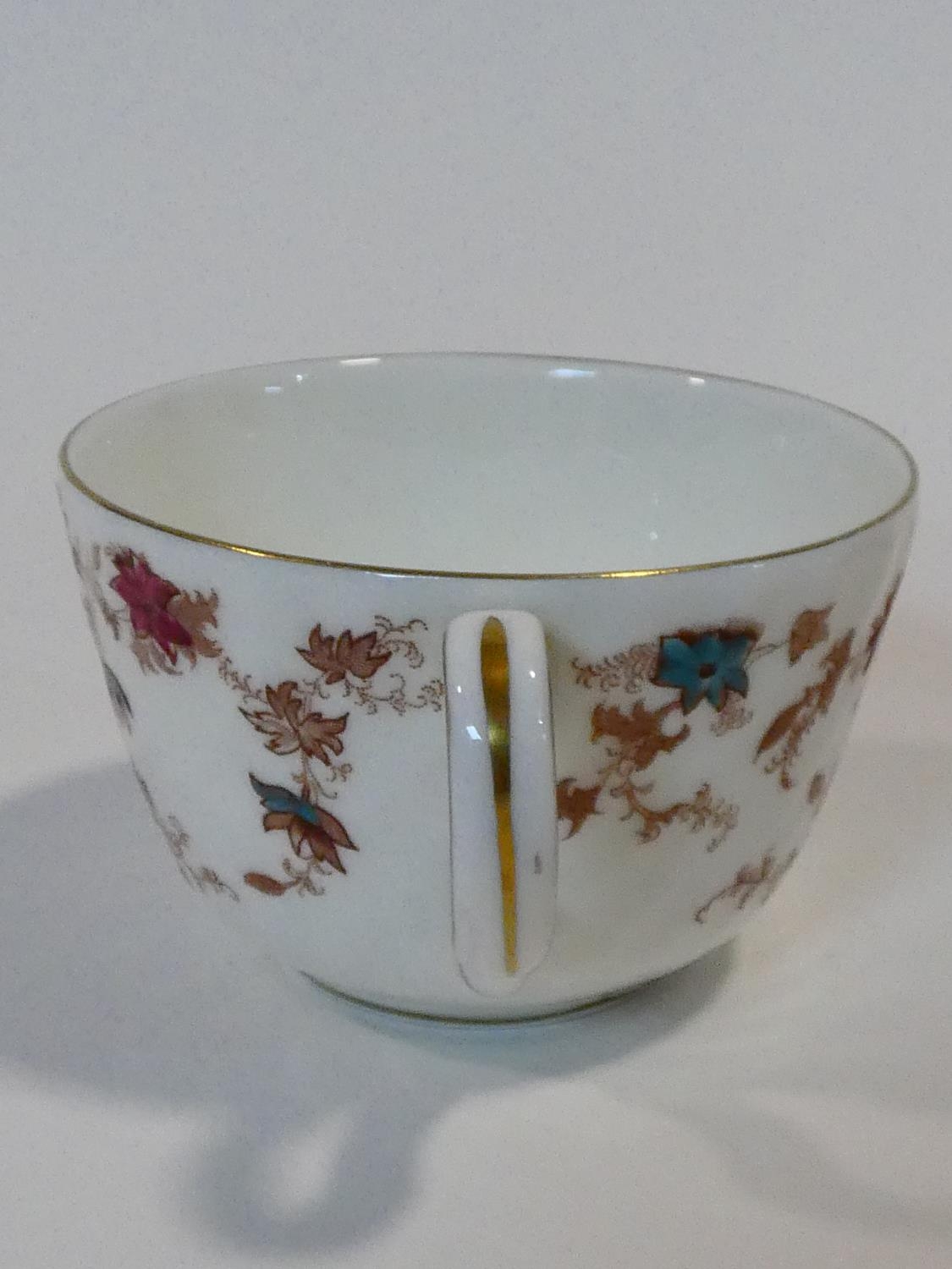 A Mintons Ancestral pattern hand painted porcelain part dinner service, five dinner plates, side - Image 26 of 27