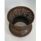 An Islamic copper pierced and repousse work lamp cover with a stylised calligraphic patterning. H. - Image 3 of 4