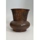 An Islamic copper pierced and repousse work lamp cover with a stylised calligraphic patterning. H. - Image 4 of 4