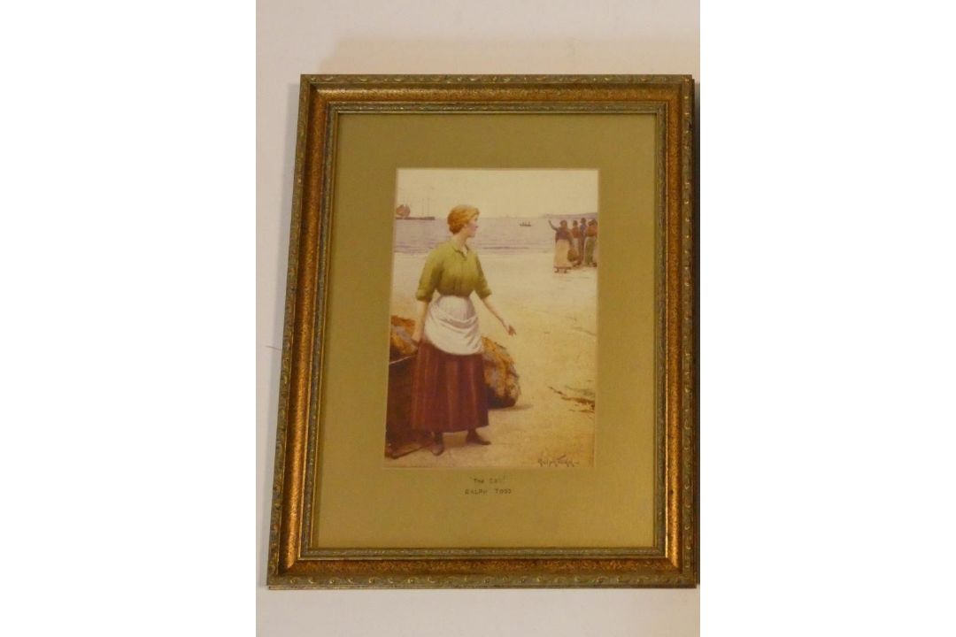 After Ralph Todd (1856-1932) A pair of framed and glazed prints, "The Call" and "The boats are - Image 2 of 6