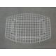 After Harry Bertoia, ottoman stool, wire mesh and white metal. H.46 L.60 W.43cm - Image 2 of 2