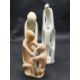 A collection of three carved and pierced soapstone figure groups. H.29cm - Image 1 of 9