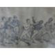 A framed and glazed antique etching of Tom Molineaux vs Tom Cribb along with a ink drawing on - Image 6 of 10