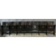 A row of seven vintage theatre seats with laminated plywood backs and seats and painted seat - Image 1 of 5