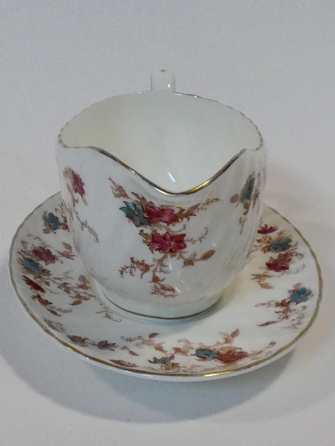 A Mintons Ancestral pattern hand painted porcelain part dinner service, five dinner plates, side - Image 19 of 27