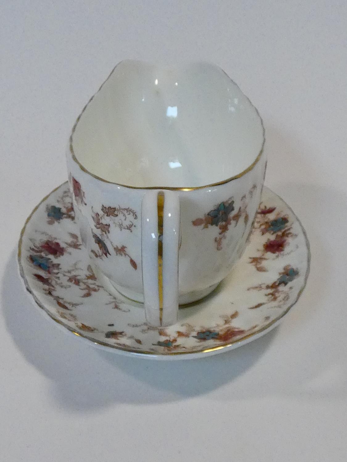 A Mintons Ancestral pattern hand painted porcelain part dinner service, five dinner plates, side - Image 21 of 27