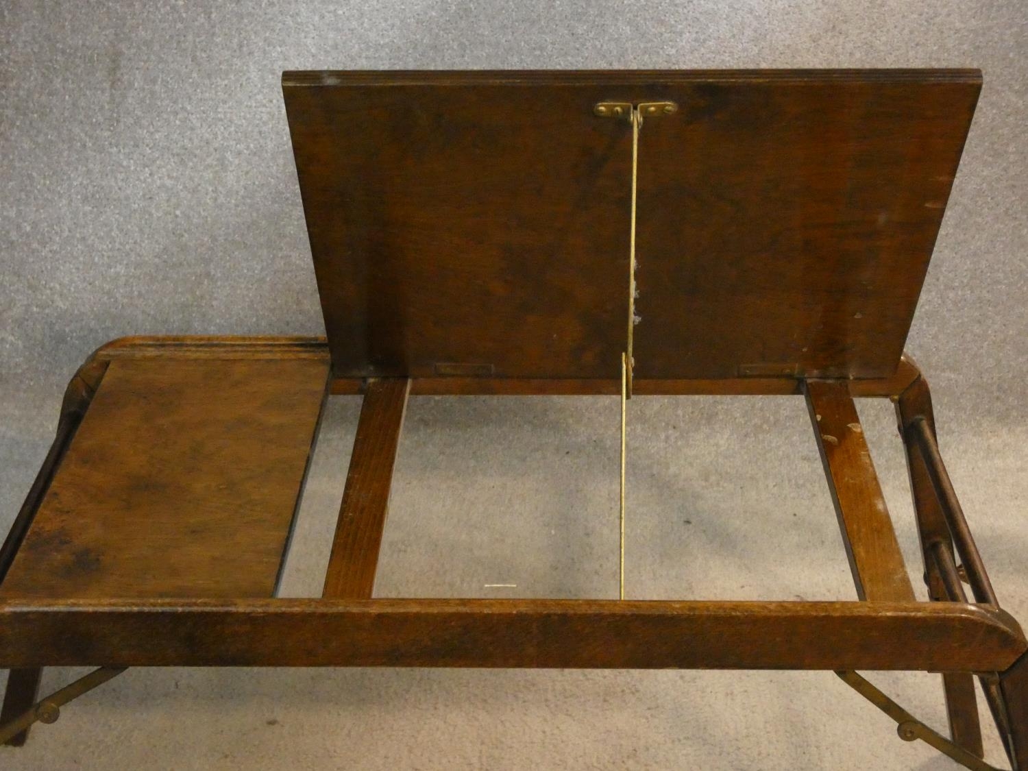 A mid century vintage laminated plywood occasional table with label marked; The 'Five Way' - Image 4 of 5
