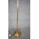 A vintage solid brass weighted base height adjustable standard lamp with silk wrapped cord. H.124 - Image 3 of 5