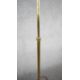 A vintage solid brass candle design height adjustable standard lamp with ridged circular base. H.167 - Image 3 of 6