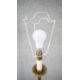 A vintage solid brass weighted base height adjustable standard lamp with silk wrapped cord. H.124 - Image 2 of 5