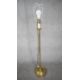 A vintage solid brass weighted base height adjustable standard lamp with silk wrapped cord. H.124 - Image 1 of 5