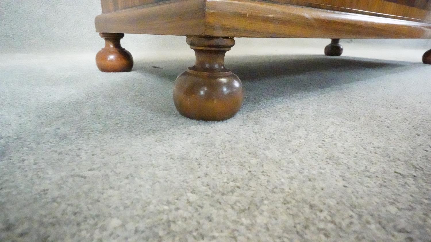 A William and Mary style oyster veneer chest with walnut crossbanding and satinwood stringing and - Image 12 of 12