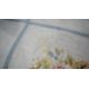 A duck egg blue needlepoint carpet with geometric motifs. H.400 W.494 - Image 7 of 7