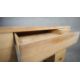 A mid century vintage limed oak pedestal desk with two banks of drawers and central frieze drawer - Image 7 of 9