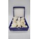 A boxed set of six Royal Osbourne cut lead crystal wine glasses with star cut bases, with labels and - Image 9 of 10