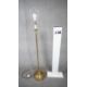 A vintage solid brass weighted base height adjustable standard lamp with silk wrapped cord. H.124 - Image 5 of 5