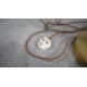 A vintage solid brass candle design height adjustable standard lamp with ridged circular base. H.167 - Image 5 of 6