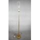 A vintage solid brass candle design height adjustable standard lamp with ridged circular base. H.167 - Image 1 of 6