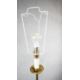 A vintage solid brass candle design height adjustable standard lamp with ridged circular base. H.167 - Image 2 of 6