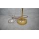 A vintage solid brass candle design height adjustable standard lamp with ridged circular base. H.167 - Image 4 of 6