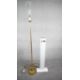 A vintage solid brass candle design height adjustable standard lamp with ridged circular base. H.167 - Image 6 of 6