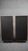 A pair of vintage Celestion Ditton 44 speakers on stands. H.84cm