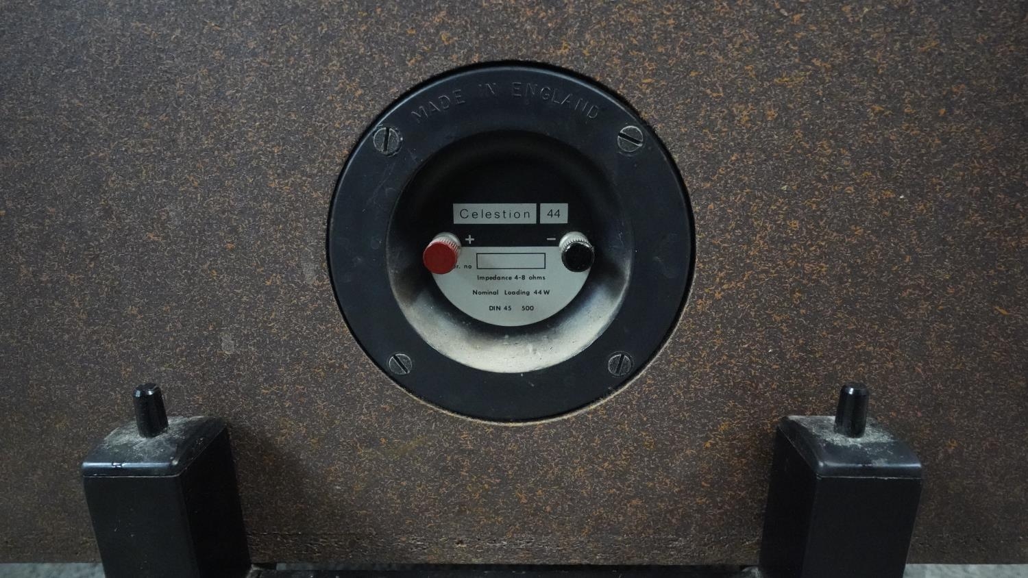 A pair of vintage Celestion Ditton 44 speakers on stands. H.84cm - Image 4 of 8