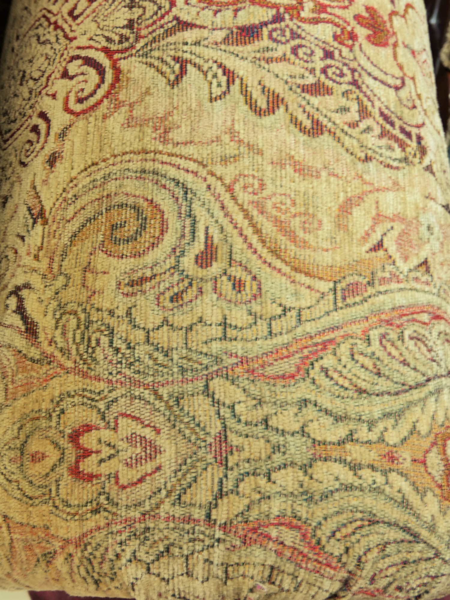 A Parker Knoll Burghley armchair in Baslow Medalli gold upholstery raised on turned tapering - Image 5 of 6