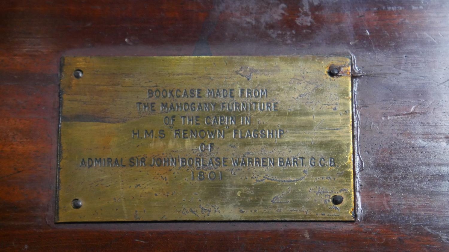 An early 19th century mahogany estate cabinet, the dentil cornice above fielded panel doors - Image 6 of 8