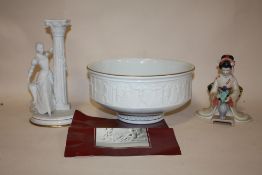 A ROMEO AND JULIET PORCELAIN BOWL BY THE FRANKLIN MINT, DIAMETER 26.5 CM, TOGETHER WITH A FRANKLIN