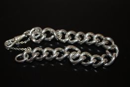 A HALLMARKED SILVER BRACELET APPROX WEIGHT 45G