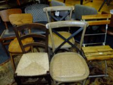 A MIXED SET OF 9 DINING CHAIRS