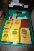 A BOX OF VINTAGE BOOKS TO INCLUDE WISDON CRICKETERS ALMANAC
