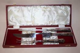 A CASED CARVING SET