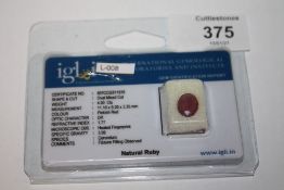 AN IGLI CERTIFIED OVAL MIXED CUT 4CT RUBY