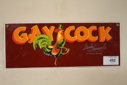 AN RECTANGULAR ENAMEL ADVERTISING SIGN, W 28 CM