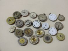 A BAG OF VINTAGE WRISTWATCH MOVEMENTS