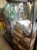 TWO CAGES OF WALLPAPER AND BLINDS