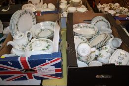 TWO TRAYS OF ROYAL DOULTON EXPRESSION S TIVERTON CHINA