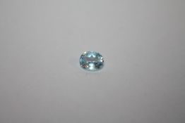 A 4.40CT OVAL CUT BRAZILIAN BLUE TOPAZ STONE